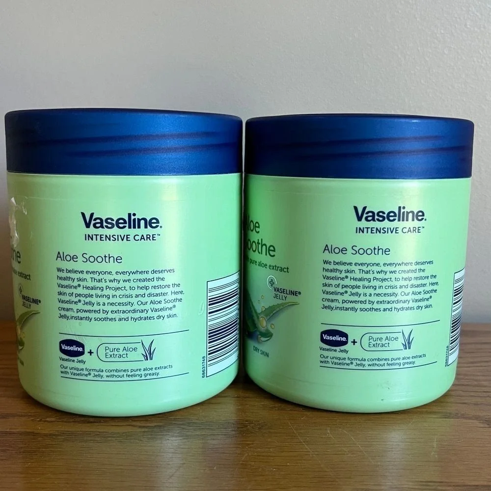 Vaseline Intensive Care‎ Body Cream with Pure Aloe Aloe Soothe 13.5oz NEW x 2
